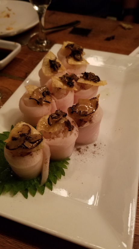 High-end sushi with truffle mushroom, Sunda, Chicago, Illinois