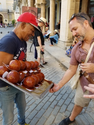 Caramel coated coconut ball, Havana, Cuba